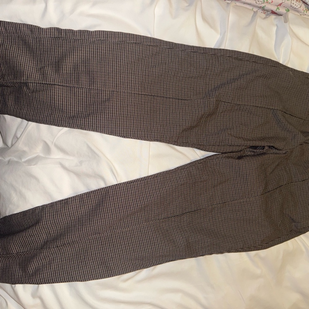Kids Brown Checkered Pants